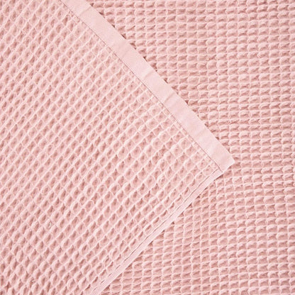 VAFFEL Pink Waffled Cotton Towel 70x130cm