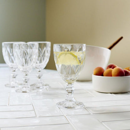 Set of wine glasses LUNNA Set of 4 Transparent Wine Glasses 0.31L