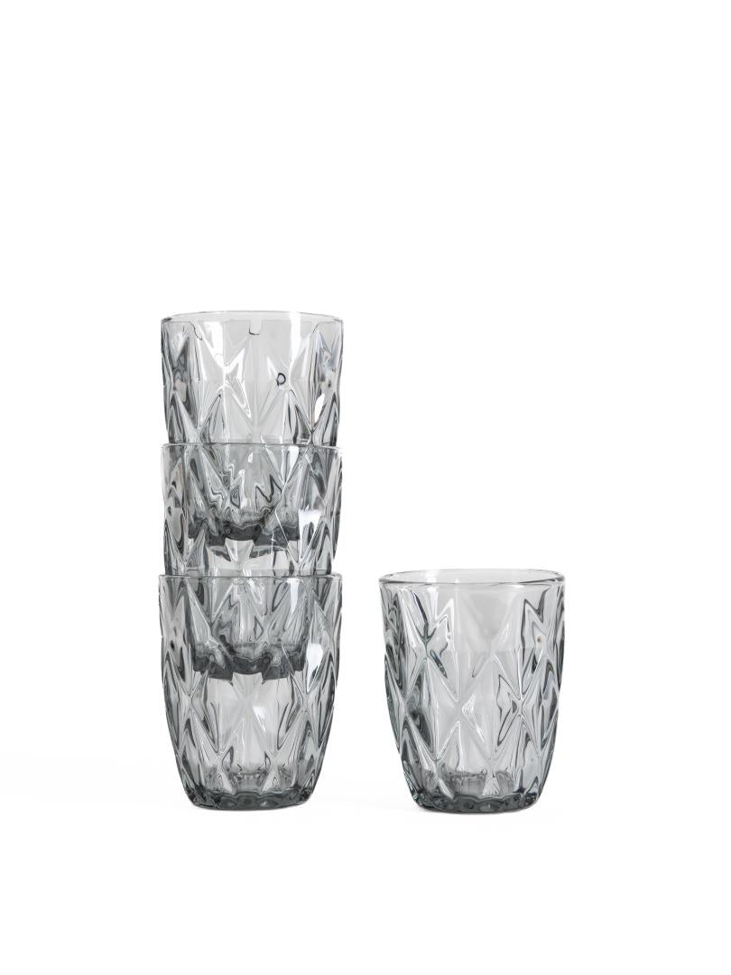 LUNO Graphite Glasses Set 4pc 280ml