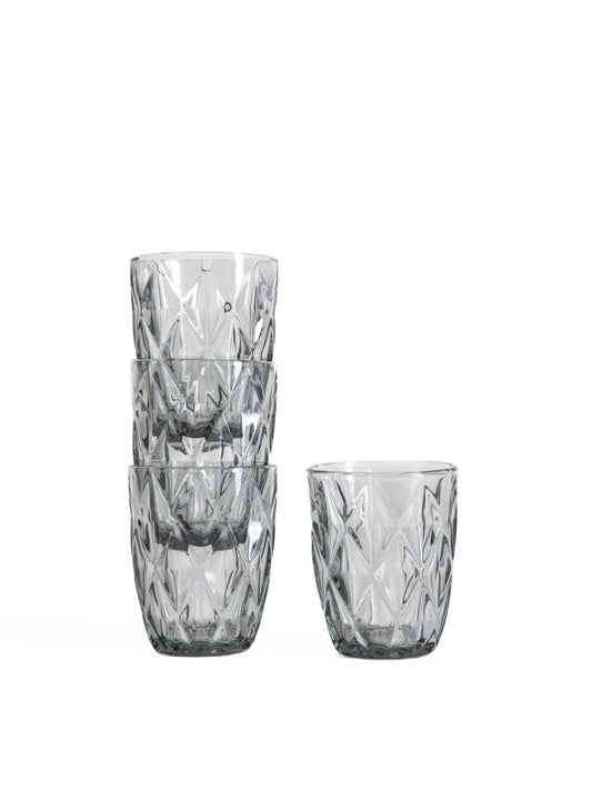LUNO Graphite Glasses Set 4pc 280ml