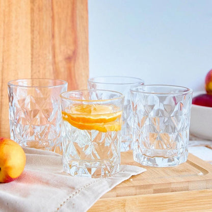 LUNNA Transparent Glass Set of 4 Pieces - 0.29L Each