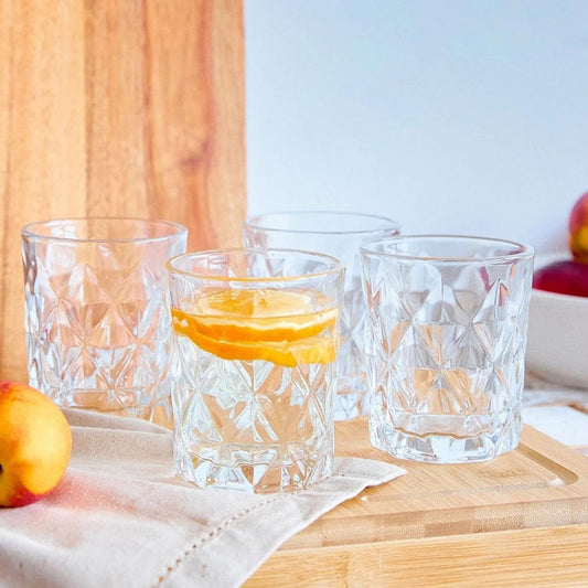 LUNNA Transparent Glass Set of 4 Pieces - 0.29L Each