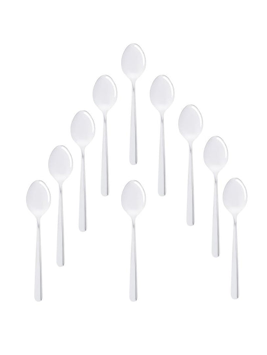 SPOON SET 10 pcs Vienna 10-Piece Silver Spoon Set - Stainless Steel Cutlery
