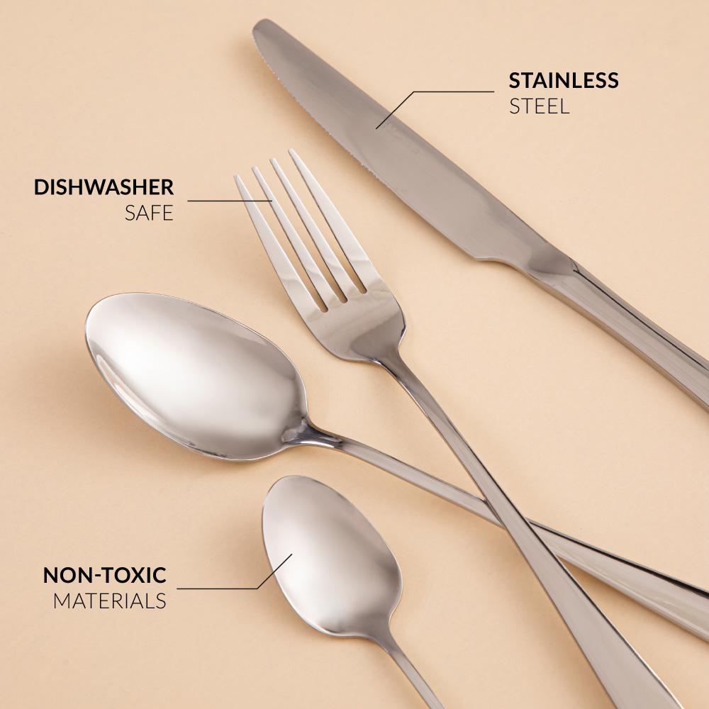 LUGANO Silver Cutlery Set 24 Pieces
