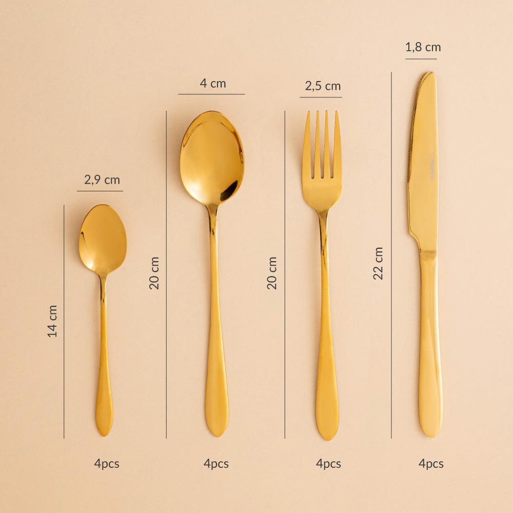 ABELE Gold Cutlery Set - 16 Pieces