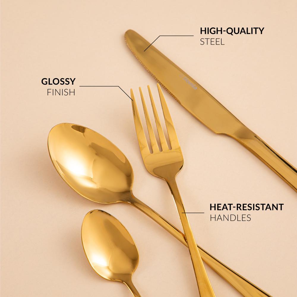 ABELE Gold Cutlery Set - 16 Pieces