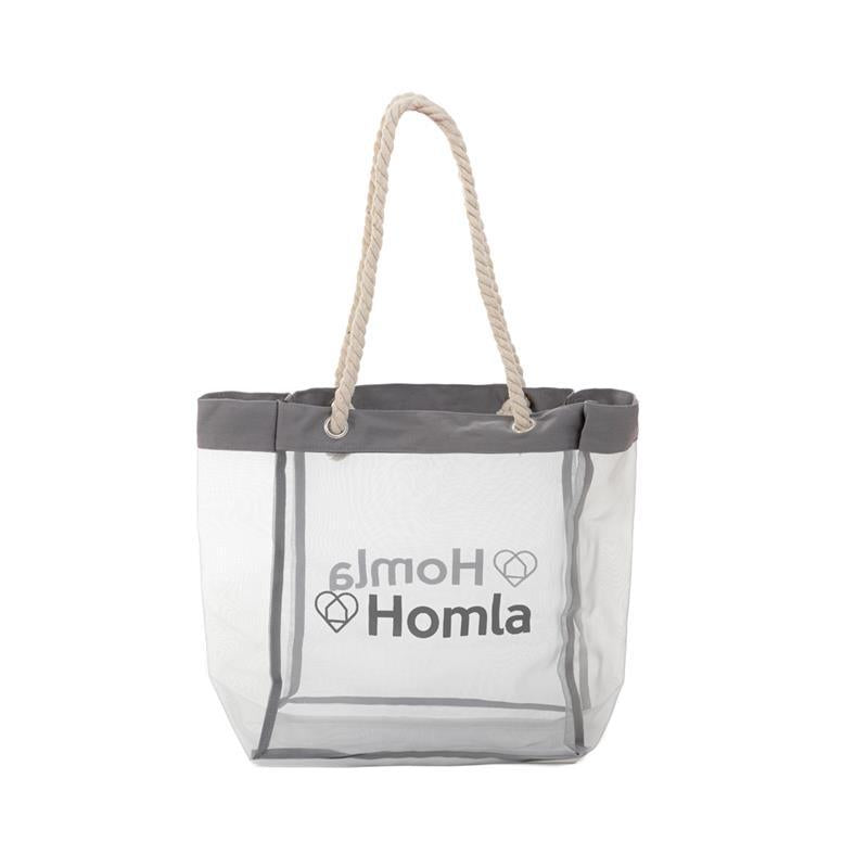 HOMLA Grey Shopping Bag 55x40x20 cm