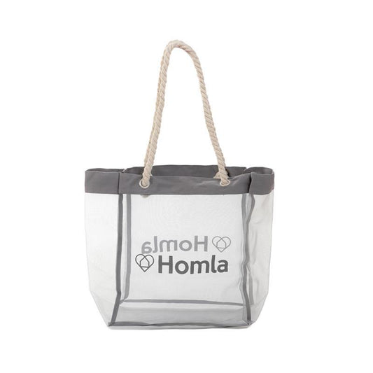 HOMLA Grey Shopping Bag 55x40x20 cm