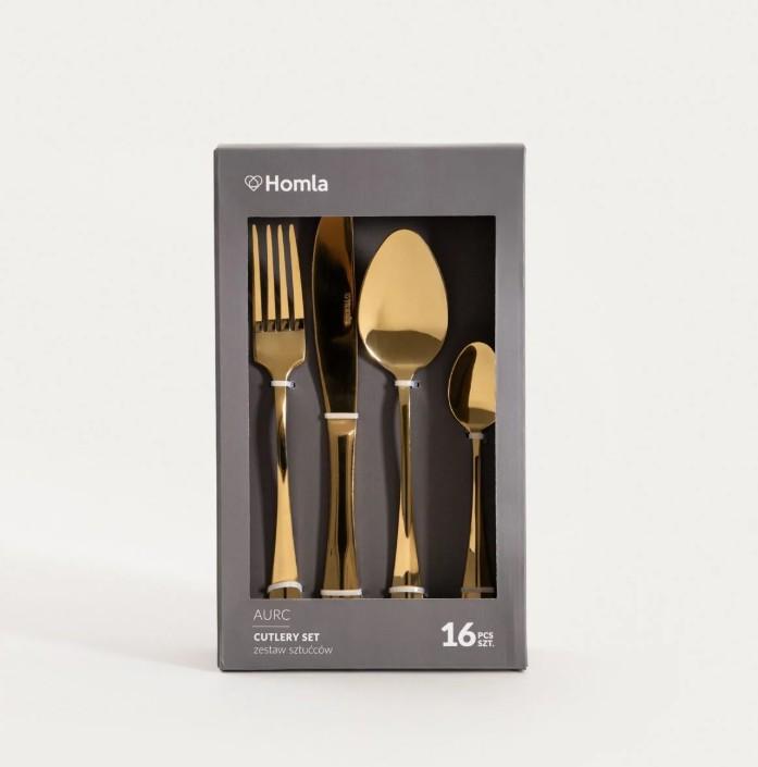 AURC Gold Cutlery Set 16 Pieces with Fine Finish