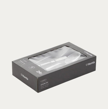 FABRO Silver 24-Piece Cutlery Set Stainless Steel