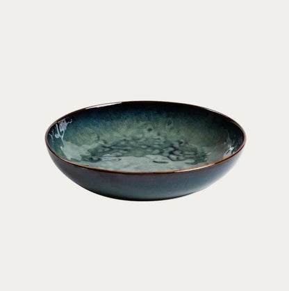 MIDO Deep Dark Green Stoneware Plate 21.5 cm