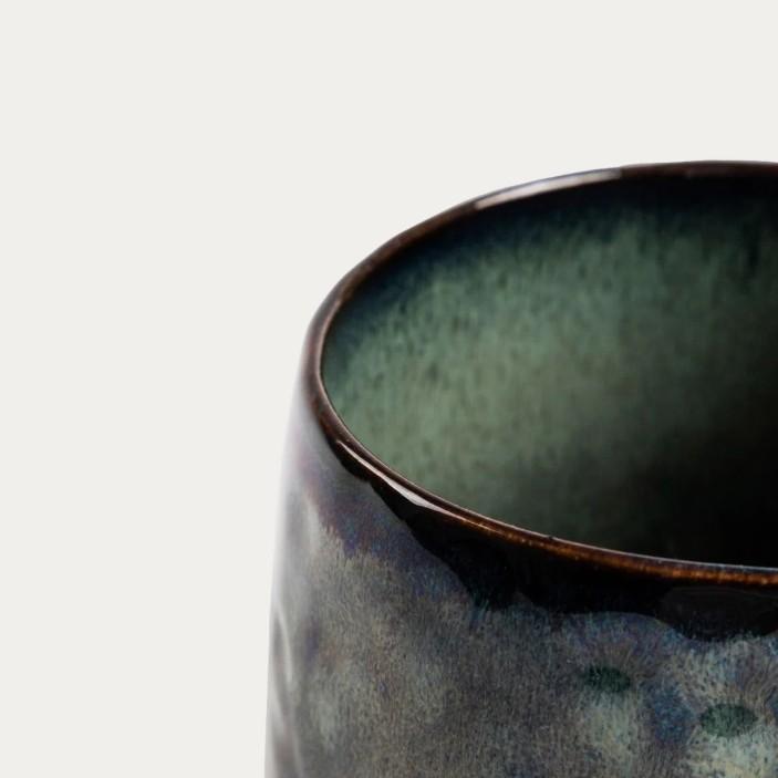MIDO Low Dark Green Ceramic Mug 0.45L