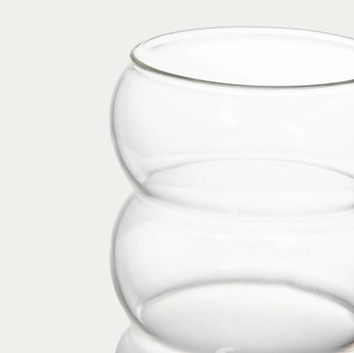 BUBBLY Tall Glass Mug 0.5L - Clear Durable Glassware