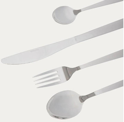 FABRO Silver 24-Piece Cutlery Set Stainless Steel