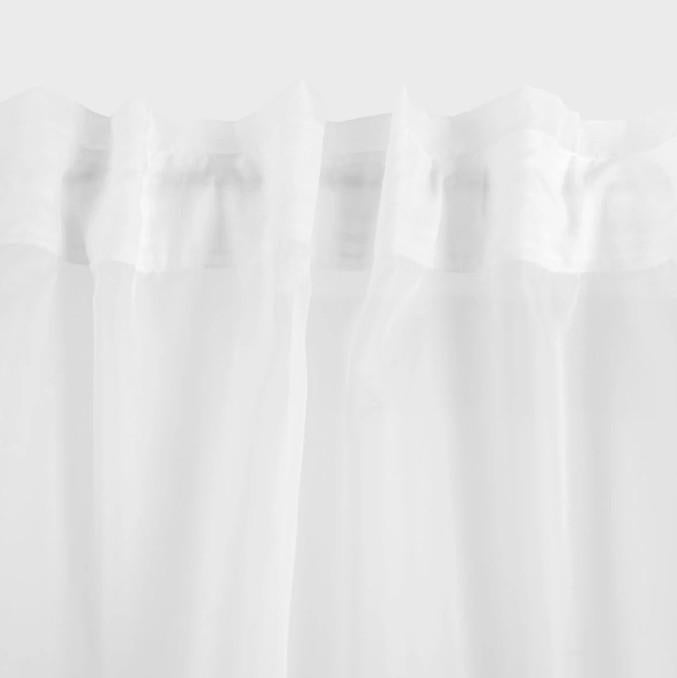B2 Essentials Swiss Voal Tape White Curtain 300x160 cm