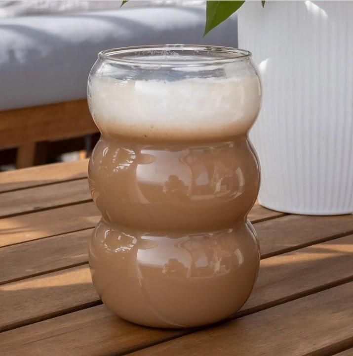 BUBBLY Tall Glass Mug 0.5L - Clear Durable Glassware