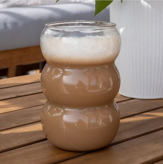 BUBBLY Tall Glass Mug 0.5L - Clear Durable Glassware