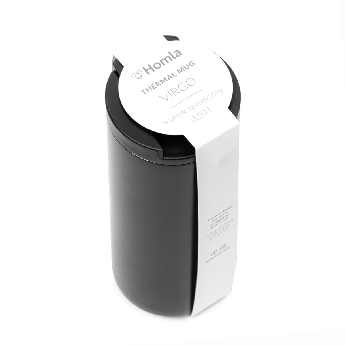 VIRGO Black Thermal Mug 0.5L
