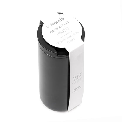VIRGO Black Thermal Mug 0.5L